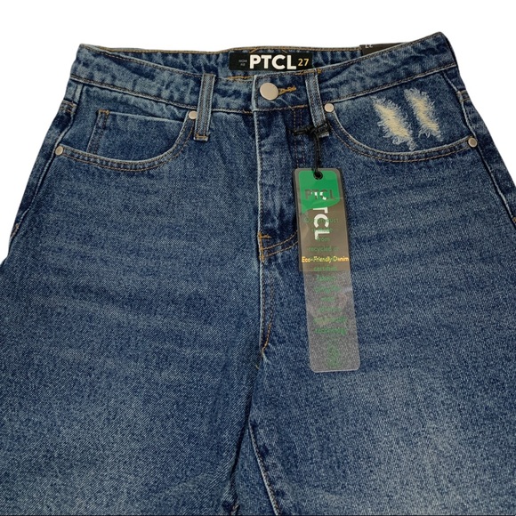 PTCL High Rise Mom Fit | Distressed Denim Jeans - Picture 3 of 7